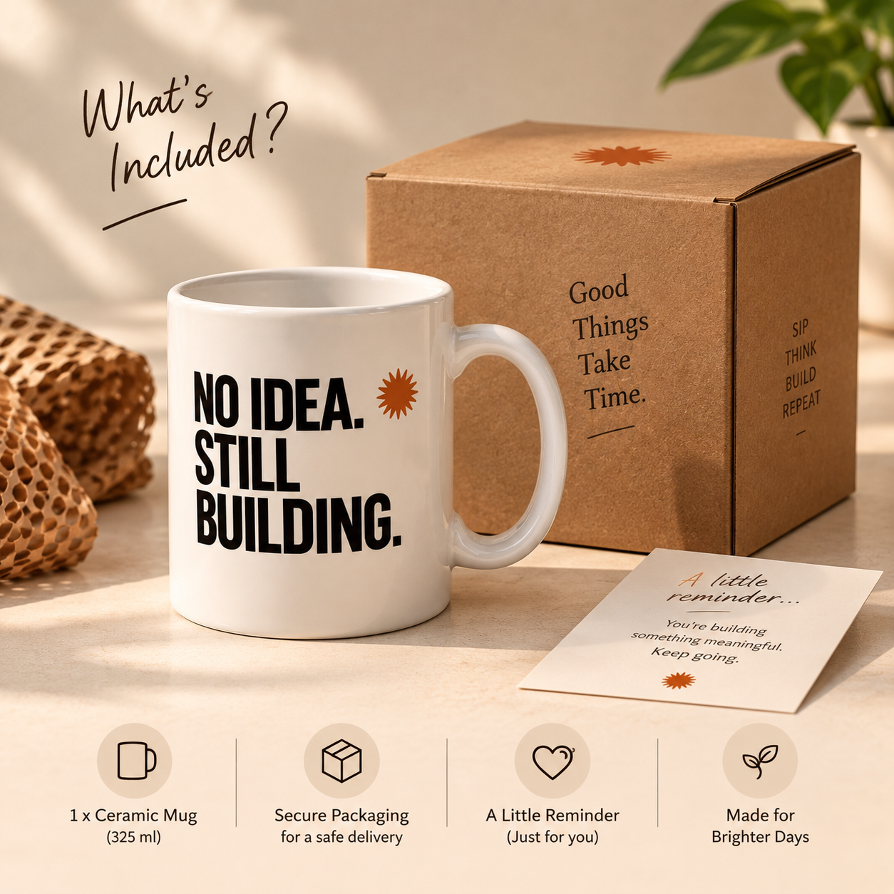 NO IDEA. STILL BUILDING. — Mug